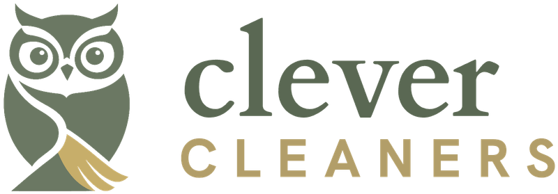 Clever Cleaners logo — an owl beside the words Clever Cleaners